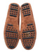 Versace Shoe Size 41 Brown Leather Upper Suede Logo Slip On Driving Loafers Brown / 41