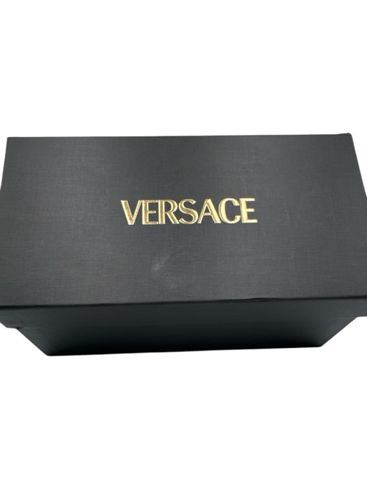 Versace Shoe Size 41 Brown Leather Upper Suede Logo Slip On Driving Loafers Brown / 41