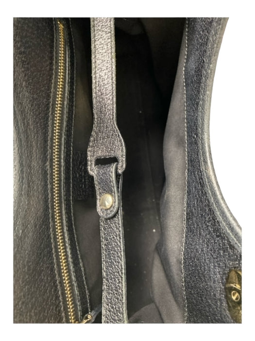 Gucci Black Canvas Leather straps GHW Vintage Bag Black / Small