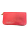 Miu Miu Pink Leather Logo GHW Zip Around Wallets Pink