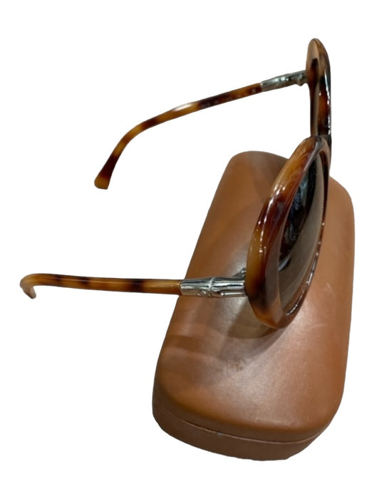 Longchamp Brown Acetate round lens Tortoise case incl Sunglasses Brown