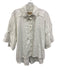 We The Free Size S White Missing Fabric Tag 1/2 Sleeve Button Up Relaxed Top White / S