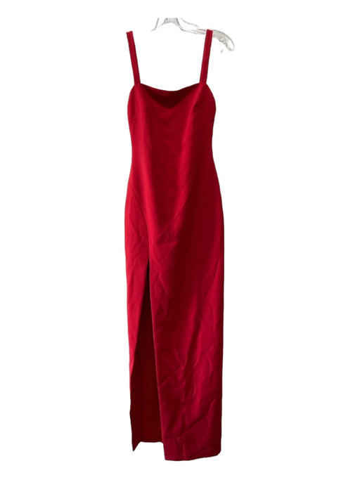 Likely Size 2 Red Polyester Back Zip Slit Sleeveless Gown Red / 2
