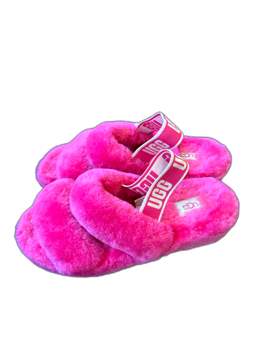 Ugg Shoe Size 9 Magenta shearling Platform Slipper Mules Magenta / 9