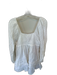 Free People Size S White Cotton Long Sleeve Macrame Dress White / S