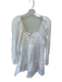Free People Size S White Cotton Long Sleeve Macrame Dress White / S