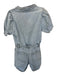 WeWoreWhat Size S Light Wash Cotton Short Sleeve Elastic Waist Denim Romper Light Wash / S
