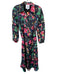 Alden Adair Size XS Black & Multi Polyester Long Balloon Sleeve Botanical Dress Black & Multi / XS