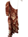 Alden Adair Size S Rust & Tan Polyester One Shoulder Tie Dye Smocked Maxi Dress Rust & Tan / S