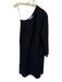 Zara Size XS Black Acylic One Long Sleeve Knit Side Slits Midi Dress Black / XS