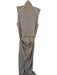 Spanx Size S Taupe & White Modal Sleeveless Front Zip Open Back Athletic Jumper Taupe & White / S