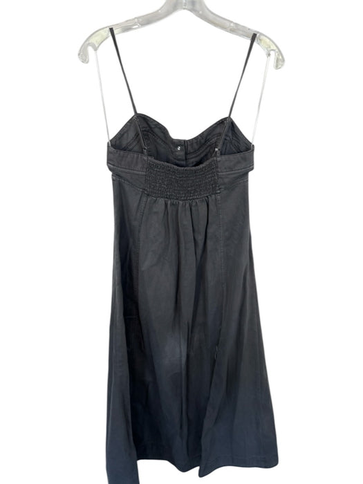 We The Free Size Est XS/S Gray Cotton Spaghetti Strap Button Down Denim Dress Gray / Est XS/S