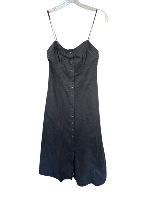 We The Free Size Est XS/S Gray Cotton Spaghetti Strap Button Down Denim Dress Gray / Est XS/S