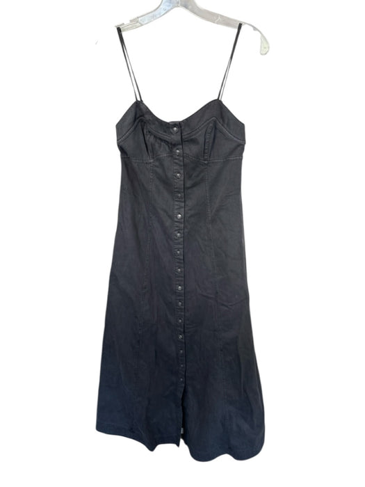 We The Free Size Est XS/S Gray Cotton Spaghetti Strap Button Down Denim Dress Gray / Est XS/S