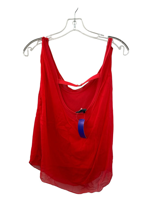 Alice + Olivia Size M Bright red Sleeveless Snap Detail Layered Flowy Top Bright red / M