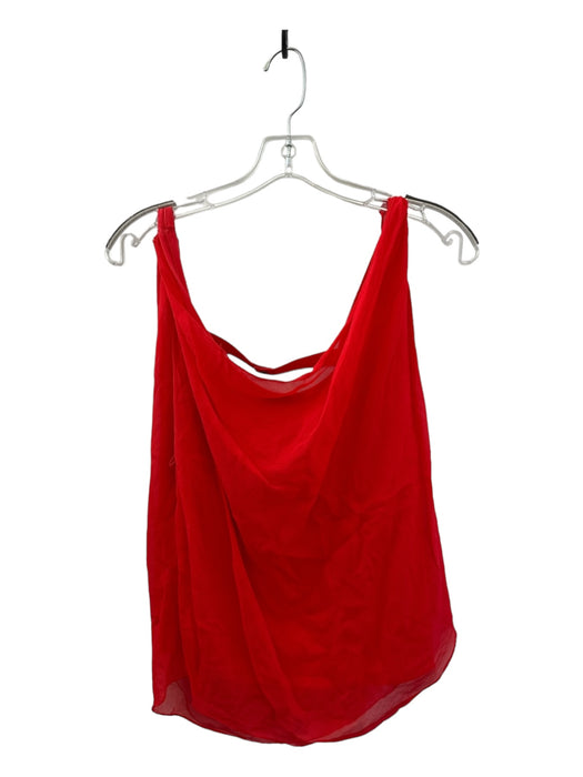 Alice + Olivia Size M Bright red Sleeveless Snap Detail Layered Flowy Top Bright red / M