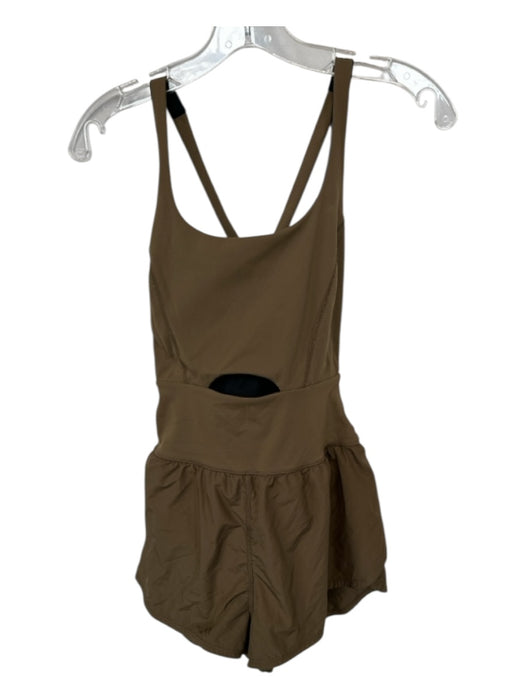 FP Movement Size XS Brown Built in bra Athletic Romper Brown / XS