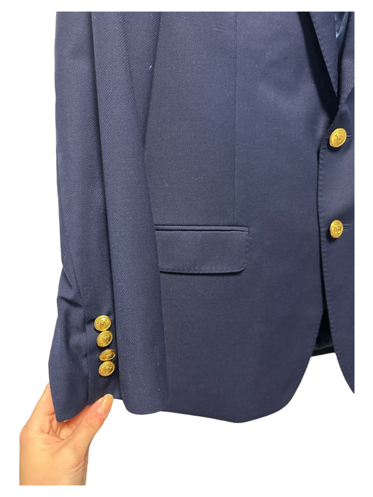 Lauren Ralph Lauren Navy Wool Blend 2 Buttons Men's Blazer 38s