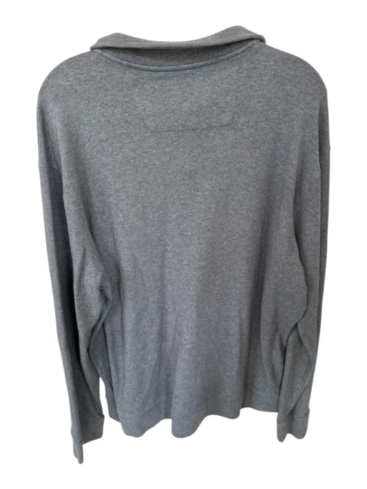Southern Tide Size L Grey Poly Blend Quarter Zip Collar Jacket Grey / L
