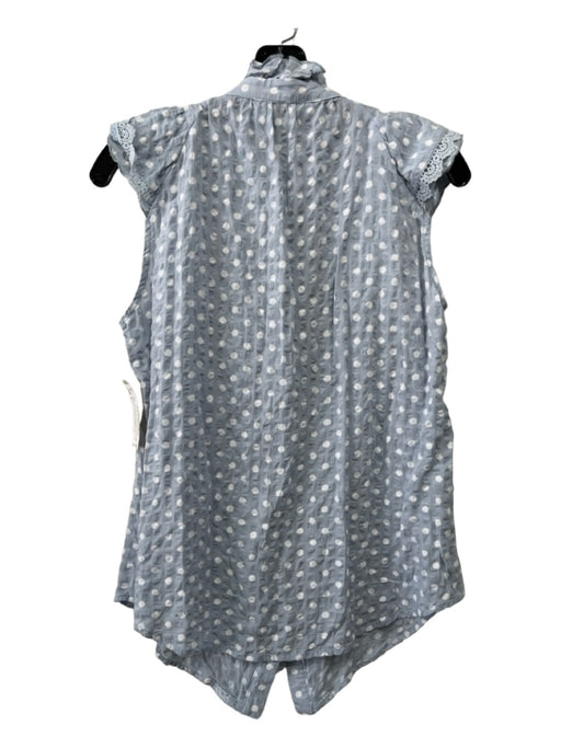 The Shirt Rochelle Behrens Size L Light blue & white Polyester Polka Dots Top Light blue & white / L
