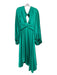 Acler Size 4 Light Green Polyester Long Balloon Sleeve Pleated Midi Twist Dress Light Green / 4