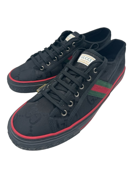Gucci Shoe Size 10 Black, Green & Red Canvas Guccissima Low Top Men's Shoes 10