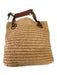 Kurt Geiger Tan & brown Raffia Leather Chain Strap Tote Bag Tan & brown / Small