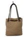 Kurt Geiger Tan & brown Raffia Leather Chain Strap Tote Bag Tan & brown / Small