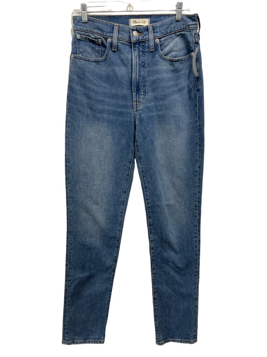 Madewell Size 27T Medium Wash Cotton Denim Whiskering High Rise Jeans Medium Wash / 27T
