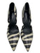 Marc Fisher Shoe Size 8.5 Black & White Snake Embossed Pointed Toe D'Orsay Pumps Black & White / 8.5