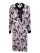 Red Valentino Size 40/S Pink, Black & Gray Polyester Long Sleeve Roses Dress Pink, Black & Gray / 40/S