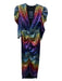 Leblon Size Est S/M Rainbow Fully Sequined Ruched Front Slit Dress Rainbow / Est S/M