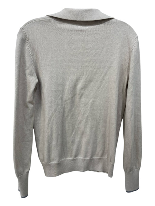 Faherty Size XS Taupe Cotton & Cashmere Blend V Neck Collar Long Sleeve Top Taupe / XS