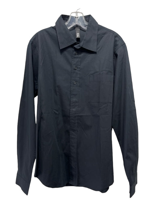 Y-3 Size M Black Cotton Solid Button Up Men's Long Sleeve Shirt M