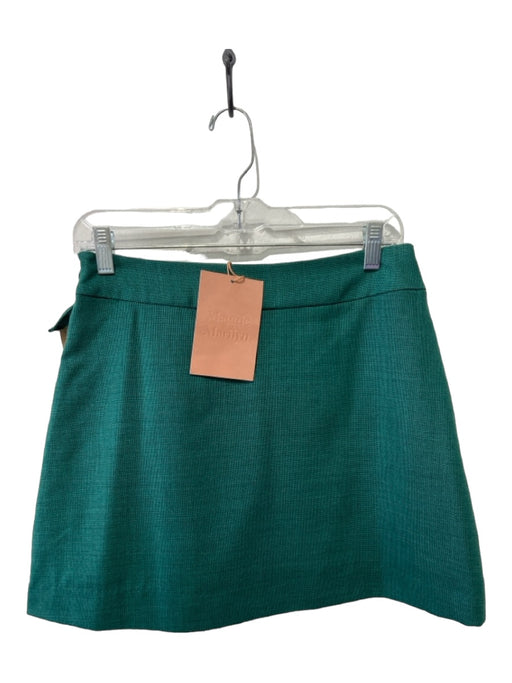 Maggie Marilyn Size 6 Green Wool Belted Ruffle Skirt Green / 6