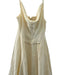 Shona Joy Size 4 Cream Viscose Spaghetti Strap Back Zip Dress Cream / 4