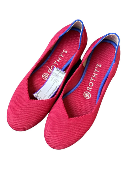 Rothy's Shoe Size 7 Red Recycled Plastic Almond Toe Flats Red / 7