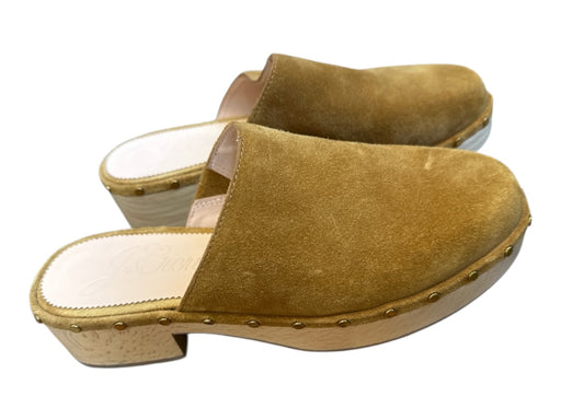 J Crew Shoe Size 9 Tan Suede Wood Studded Clogs Tan / 9