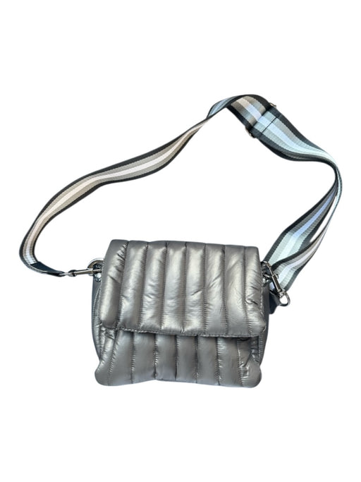 Think Royln Black Nylon Puffer Front Flap Crossbody Bag Black / S