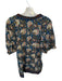 Lola Australia Size M Blue, brown & Red Cotton Floral Button Up Top Blue, brown & Red / M
