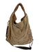 Furla Light Brown Suede Croc Detail Top Handles Bag Light Brown / M