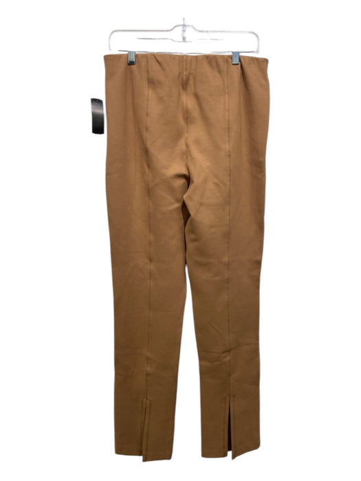 Maeve Size Medium Tan Viscose Blend Straight Leg Pockets Seam Detail Pants Tan / Medium