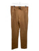 Maeve Size Medium Tan Viscose Blend Straight Leg Pockets Seam Detail Pants Tan / Medium