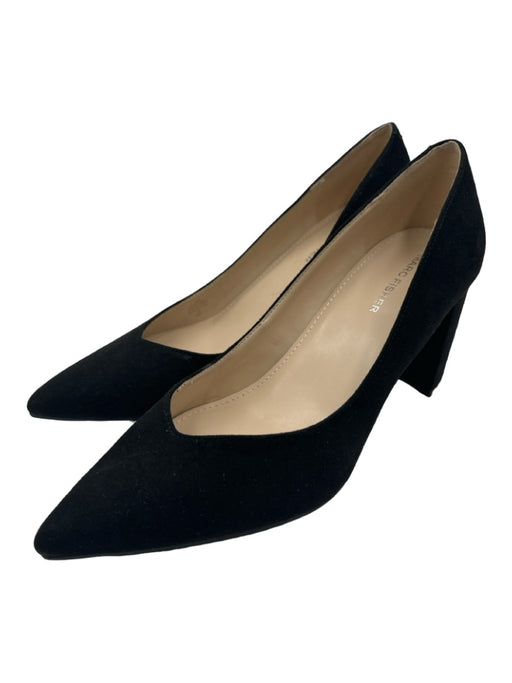 Marc Fisher Shoe Size 8.5 Black Suede Pointed Toe Block Heel Pumps Black / 8.5