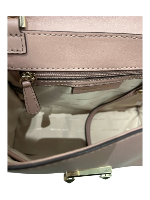 Michael Kors Dusty Rose Leather Gold hardware Top Handle Crossbody Strap Bag Dusty Rose / Small