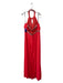 Jodi Kristopher Size 17 Red Orange Polyester Halter Neck Sleeveless Gown Red Orange / 17