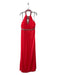 Jodi Kristopher Size 17 Red Orange Polyester Halter Neck Sleeveless Gown Red Orange / 17