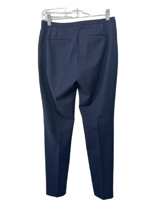 Elie Tahari Size 2 Navy Blue Polyester Blend Zip Pockets hook & zip Slim Pants Navy Blue / 2