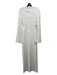 Solace London Size 4/S Ivory White Polyester Crepe Round Neck Back Zip Dress Ivory White / 4/S