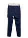 Elie Tahari Size 2 Navy Blue Polyester Mid Rise Zip Pocket Button Tapered Pants Navy Blue / 2